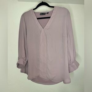 NY&COMPANY light grey sheer blouse size L. Barely worn